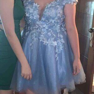 Cinderella blue homecoming dress